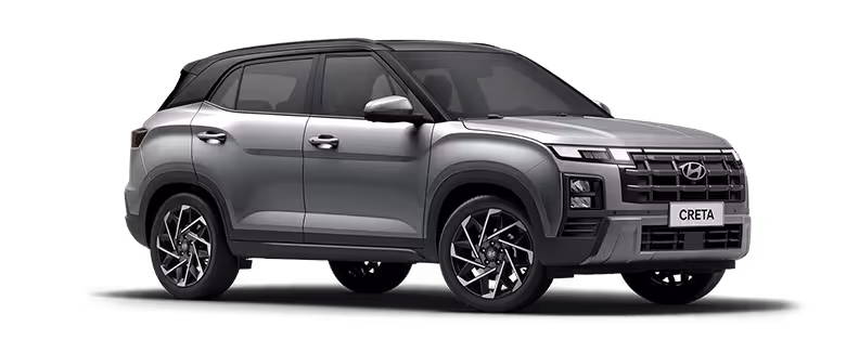CRETA Motor Gamma 1.6 TGDI Transmissão Automática Ultimate 2026/2027 Prata Brisk com teto preto